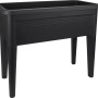 Tavolo di semina nero Elho XXL Green Basics, 75x37x65cm, in plastica riciclata.
