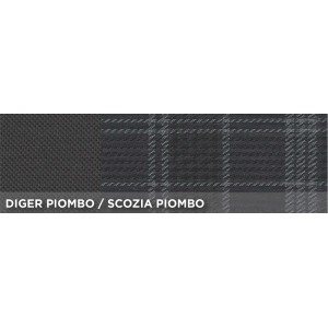 t.b.t. Accessorio auto interni: Campione di tessuto grigio, Diger Piombo e Scozia Piombo.