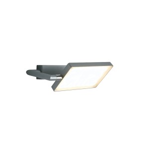 Moderna lampada da parete a LED Book di Luce Design, 1 luce, argento, 15x22,5 cm. Ideale come lampada da lettura.