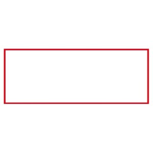 Targa rettangolare bianca t.b.t. con bordo rosso.