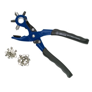 Set pinza per fori e bottoni a pressione LUX Comfort, 67 pezzi, 225 mm. Pinza con occhielli.