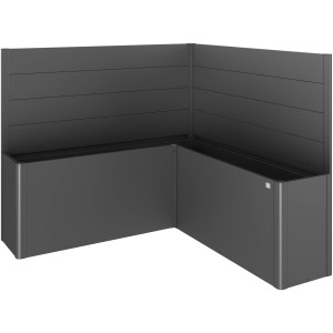 Paravento Biohort Belvedere a L, 2 elementi verde scuro per aiuole rialzate.