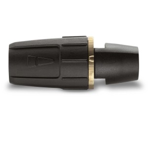 Dettaglio di un accessorio nero per idropulitrice.