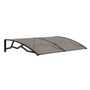 Tettoia moderna marrone per porta d'ingresso / portico per l'area d'ingresso.