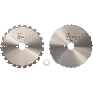 Set di lame per sega circolare LUX, 2 pezzi, Ø 190mm, per legno, con 2 lame diverse.