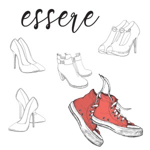 Adesivo da parete t.b.t. con motivi di scarpe, vari design.