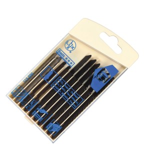 Set di lame per seghetto alternativo t.b.t. in contenitore di plastica.