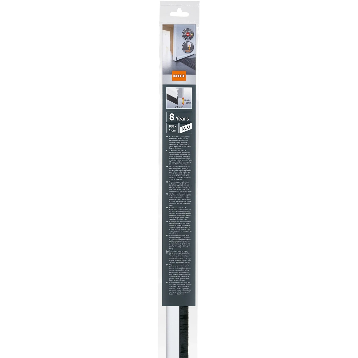 Paraspifferi Sottoporta Alluminio 15 Mm Bianco