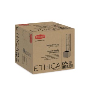 Confezione di una fioriera quadrata t.b.t. con spalliera. Ideale per esterni.