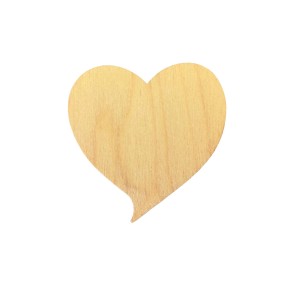 Cuore in legno, prodotto naturale per forniture artistiche, per l'artigianato e la decorazione.