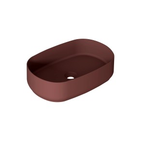 Lavabo singolo t.b.t. marrone, forma ovale.