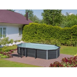 Piscina in composite Avantgarde 664x386x124 cm ovale con LED