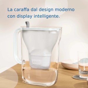 Caraffa filtrante per acqua con cartuccia filtrante per acqua potabile pulita.