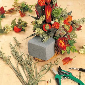 Mattone di spugna per fiori secchi per composizioni, forniture artigianali per decorazioni floreali.