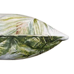 Cuscino da esterno t.b.t. con motivo a foglie tropicali.