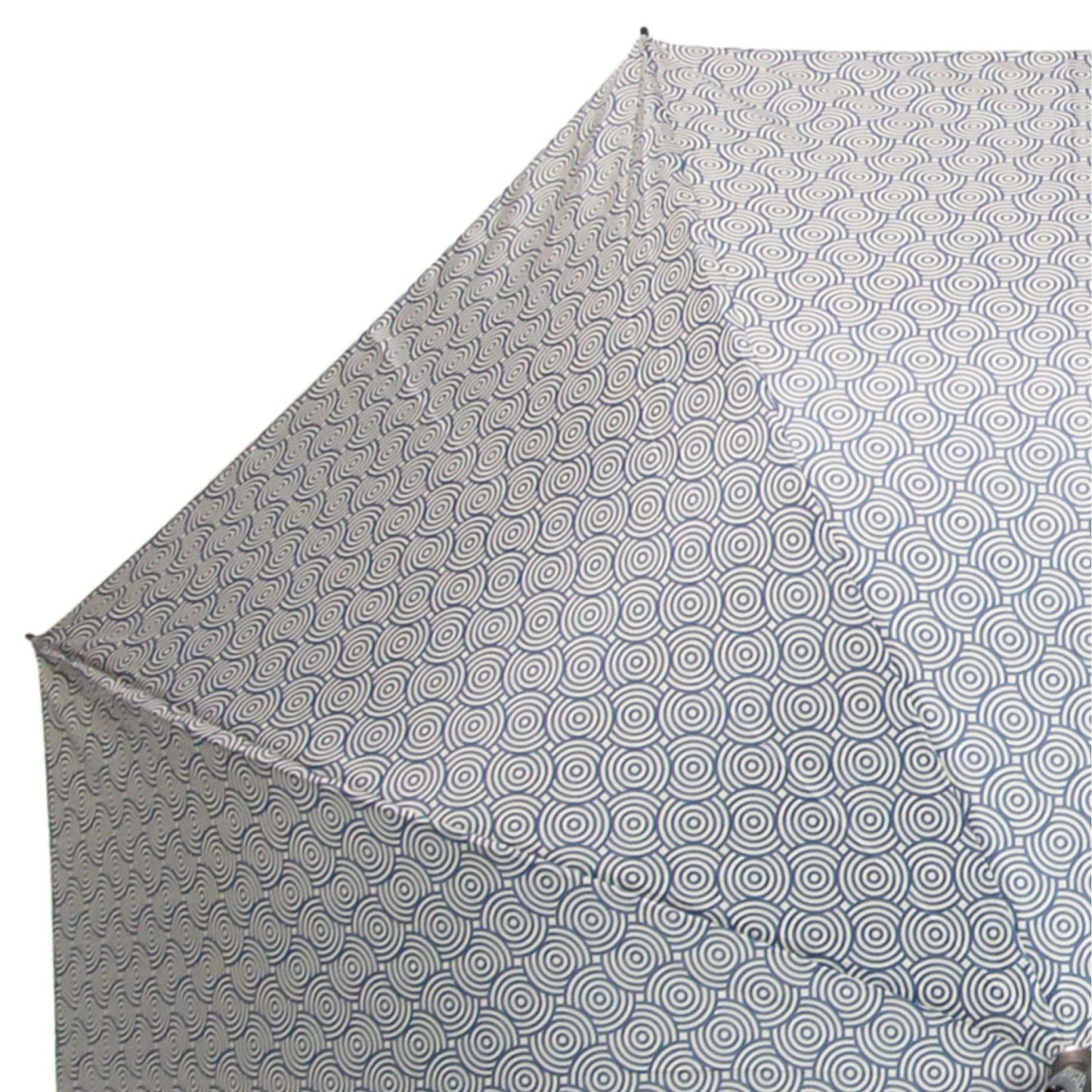 Dettaglio di un capo d'abbigliamento con motivo a cerchi blu e bianchi della categoria Abbigliamento giardinaggio.