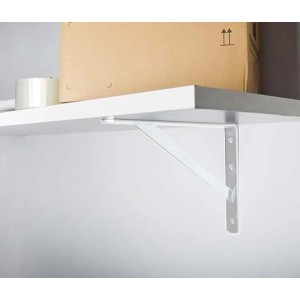 Reggimensola in acciaio 500x330x30x4 mm bianco opaco