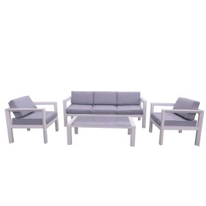 Set di mobili da giardino t.b.t. con divano, 2 poltrone e tavolo.