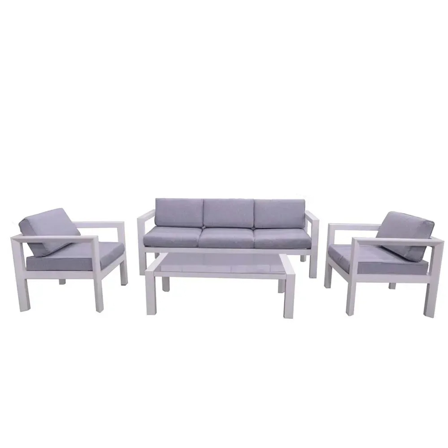 Set di mobili da giardino t.b.t. con divano, 2 poltrone e tavolo.