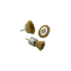 Set di spazzole metalliche per smerigliatrice angolare, varie forme.