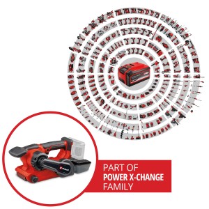 Levigatrice a nastro a batteria Einhell TP-BS 18/457 Li BL Solo con sistema a batteria Power X-Change.