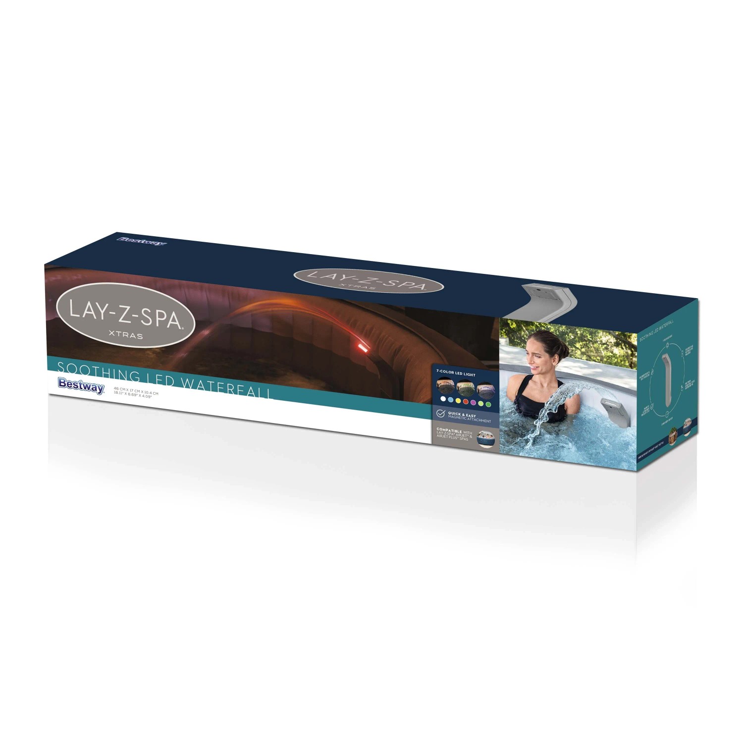 Confezione della cascata LED Bestway LAY-Z-SPA Xtras, accessorio per idromassaggio.