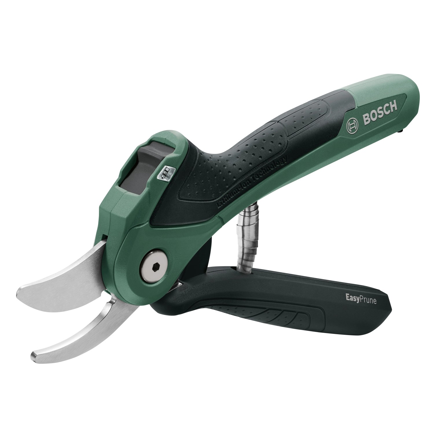 Cesoie a batteria Bosch EasyPrune, verde/nero, per tagli precisi.