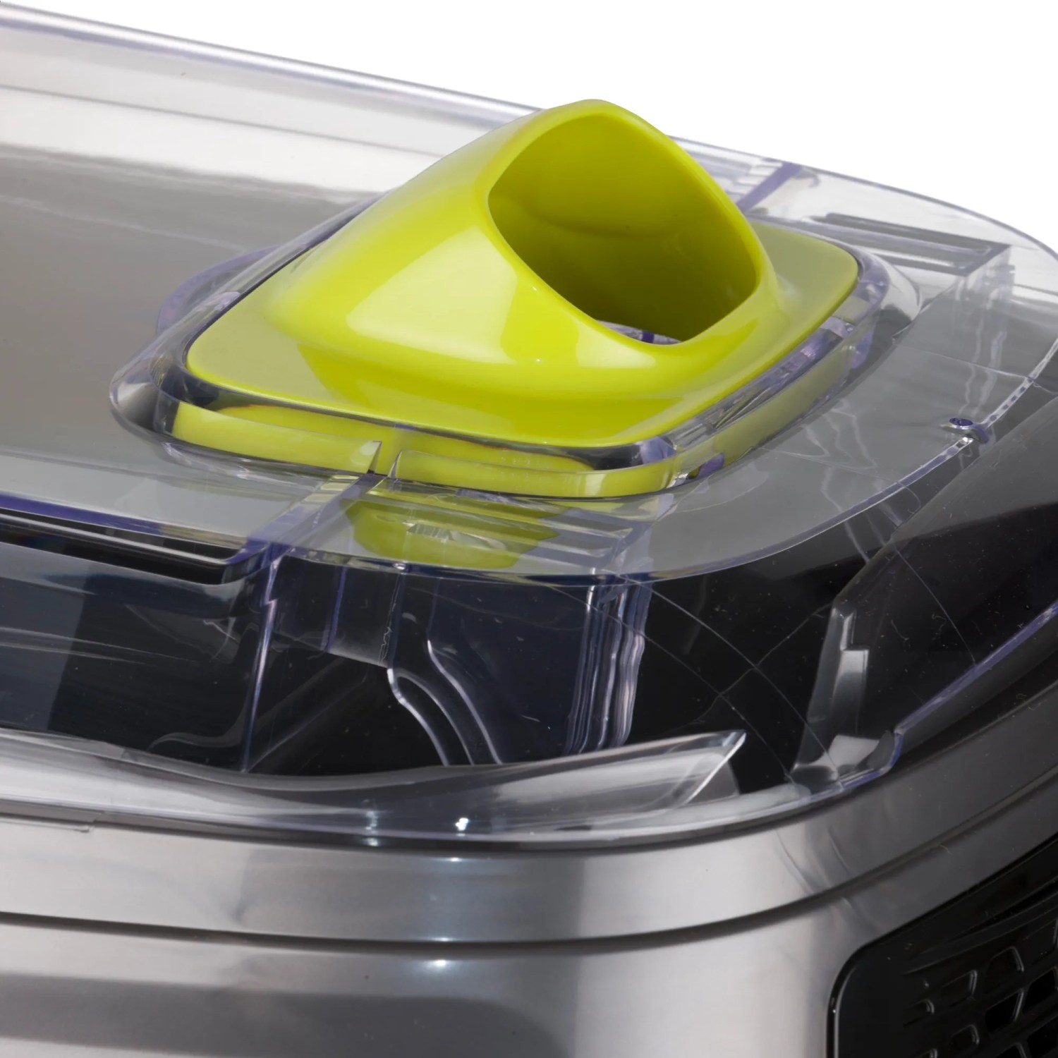 Dettaglio del robot piscina a batteria Zodiac CNX-Li 5220 iQ grigio con dettaglio giallo.
