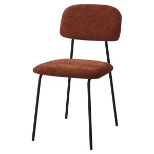 Sedia Brenda in tessuto mattone 45x44x82 cm
