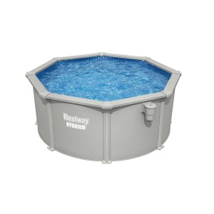 Piscina Bestway Hydrium, piscina Fast Set con struttura in acciaio e rivestimento interno blu.