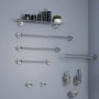 Set accessori bagno t.b.t.: porta asciugamani, dispenser sapone, mensola e altro.