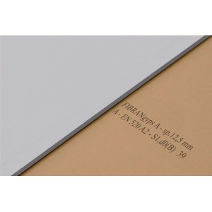 Dettaglio di una lastra di cartongesso grigia. Ideale per cartongesso e costruzioni interne.