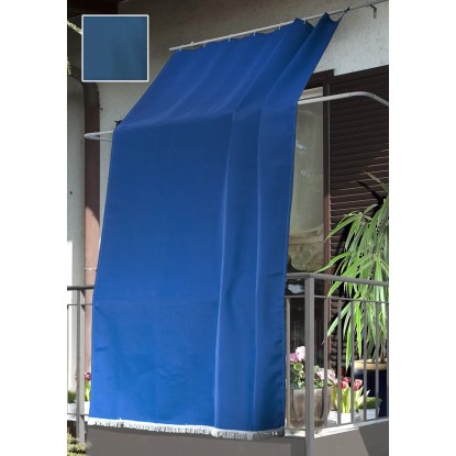 Tenda da sole a caduta verticale con anelli 145x300 cm blu