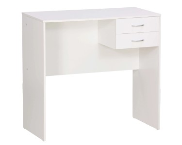 Scrivania con cassetti in pannello truciolare 80x40x76 cm bianco