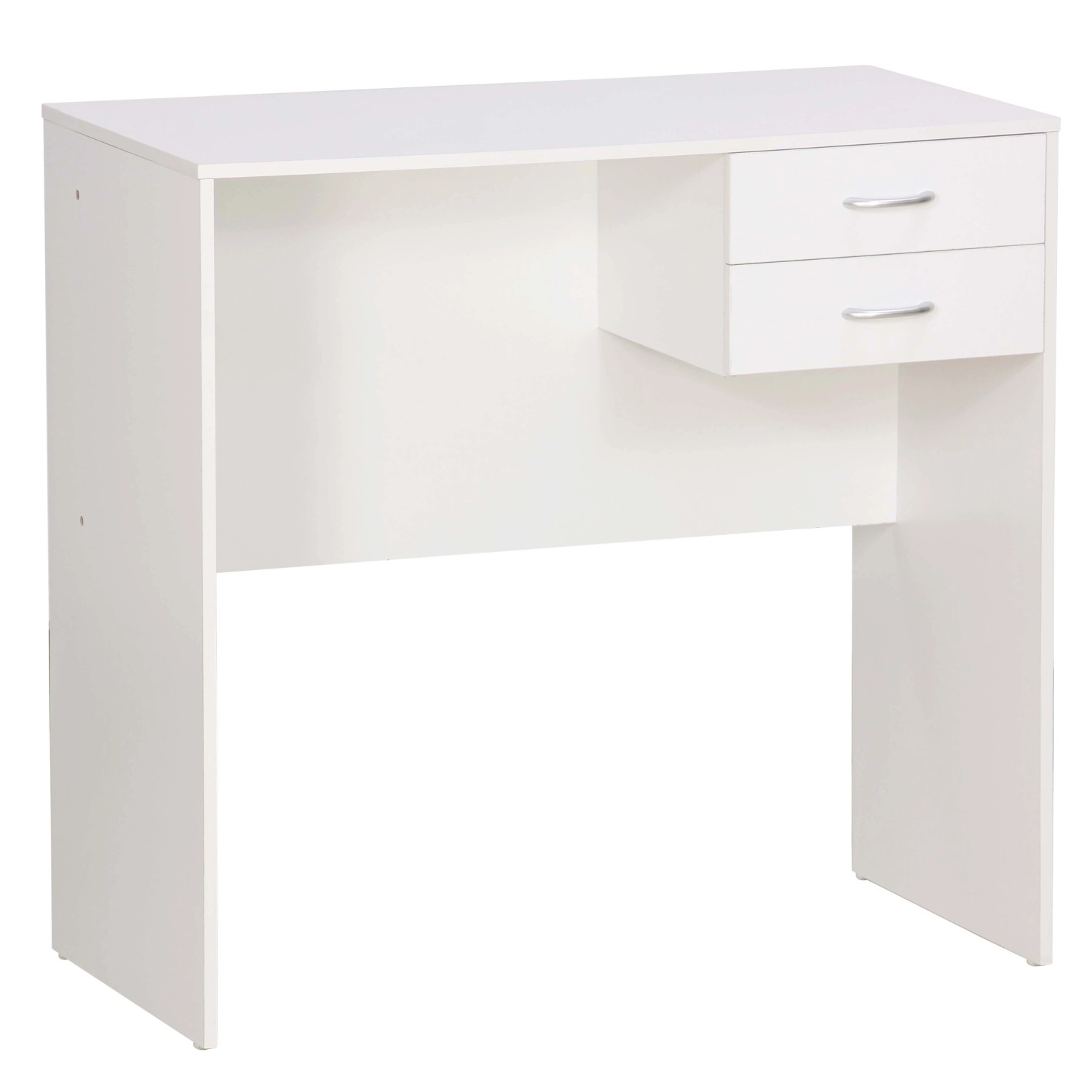 Scrivania con cassetti in pannello truciolare 80x40x76 cm bianco