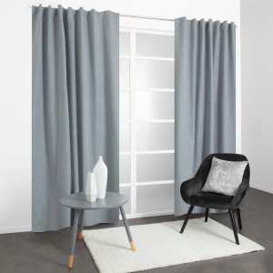 Tenda oscurante Warren con arricciatura e passanti nascosti 140x280 cm grigio