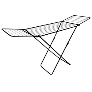 Stendibiancheria Kolibri, 183x93x55cm, acciaio verniciato a polvere, con blocco di sicurezza per bambini e protezioni per il pavimento.