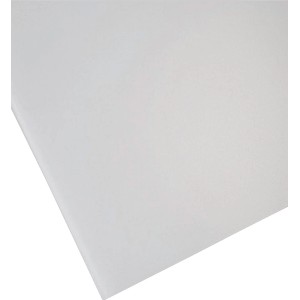 Lastra di plastica bianca, adatta come copertura o per altre applicazioni.