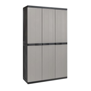 Armadio da giardino in plastica grigia t.b.t. per balcone o terrazza.