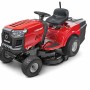 Trattorino tagliaerba rosso Troy-Bilt Pony 92 T-R Select con scarico posteriore.