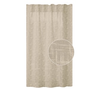 Tenda in tessuto beige t.b.t. con texture discreta per spazi abitativi.