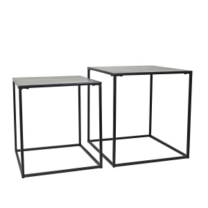 Tavolo da interno in metallo antracite 2 pz