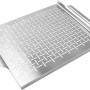 Piastra per grill Jamestown in acciaio inox, 39,5x29cm, per grigliare pesce, carne e verdure a basso contenuto di grassi.