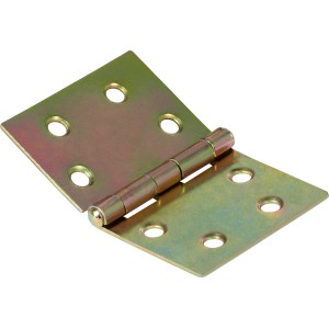 Cerniera larga zincata gialla, 75x50mm, per collegamenti mobili.