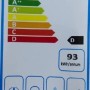 Etichetta energetica per cappa aspirante SAMET EOLO 60 INOX, classe energetica D, 93 kWh/anno, 68 dB.