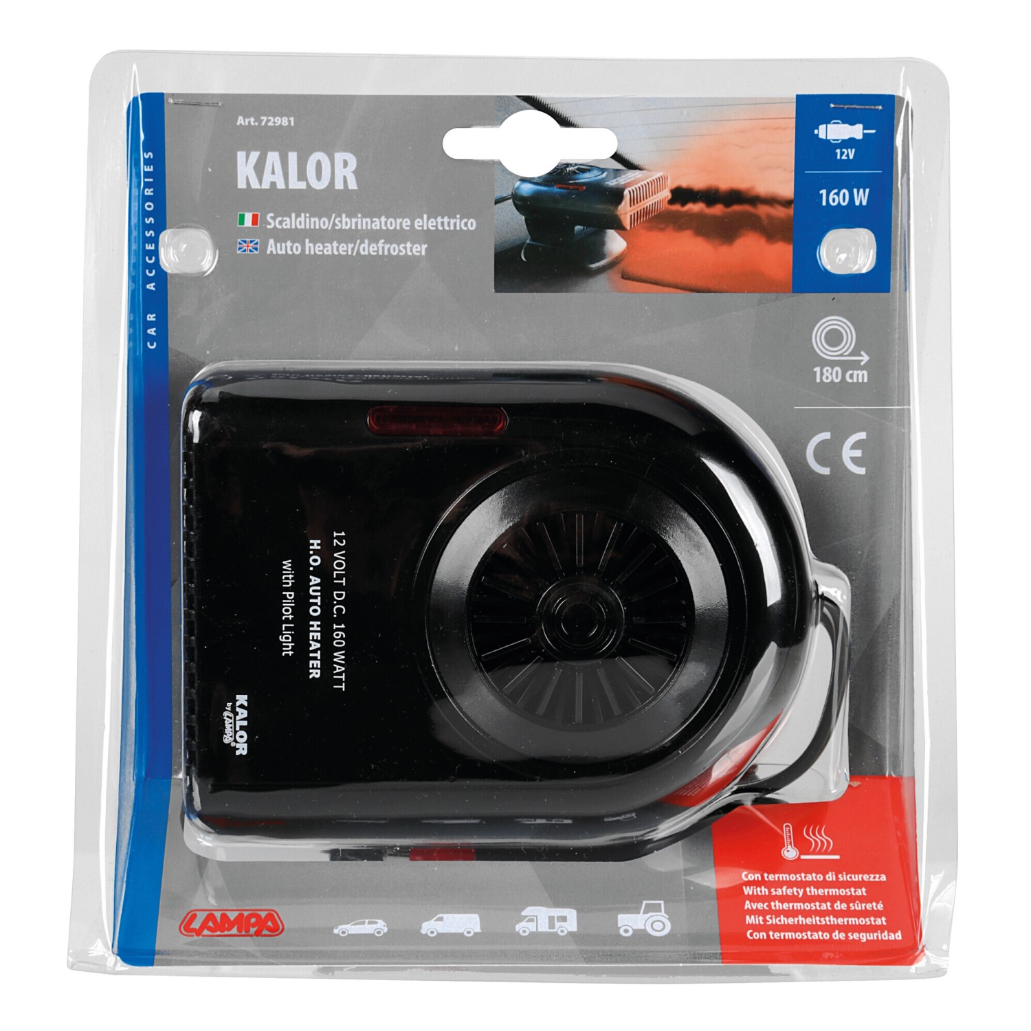 SCALDINO - SBRINATORE E VENTILATORE PER AUTO 4 STAGIONI NOOK 12V