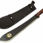 Machete da giardino t.b.t. con fodero nero e manico in legno.