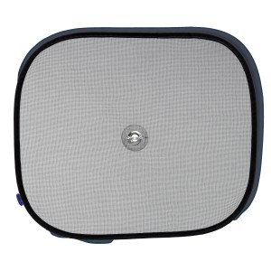 Set parasole nero OBI con ventosa per il montaggio a finestrino.