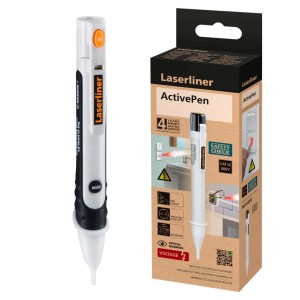 Tester di tensione senza contatto Laserliner ActivePen con confezione.