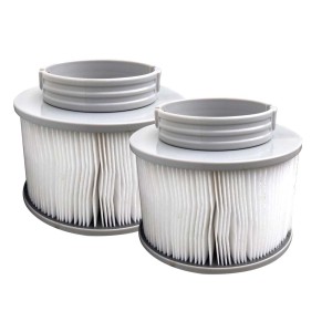 Due cartucce filtro grigie t.b.t. per vasche idromassaggio e piscine.